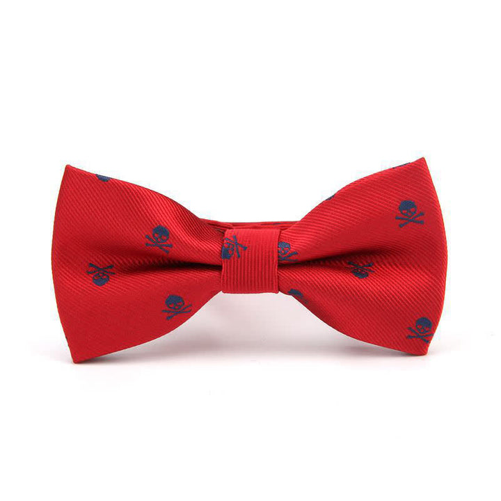Papillon da uomo con ossa incrociate e scheletro di Halloween - Rosso - image 4