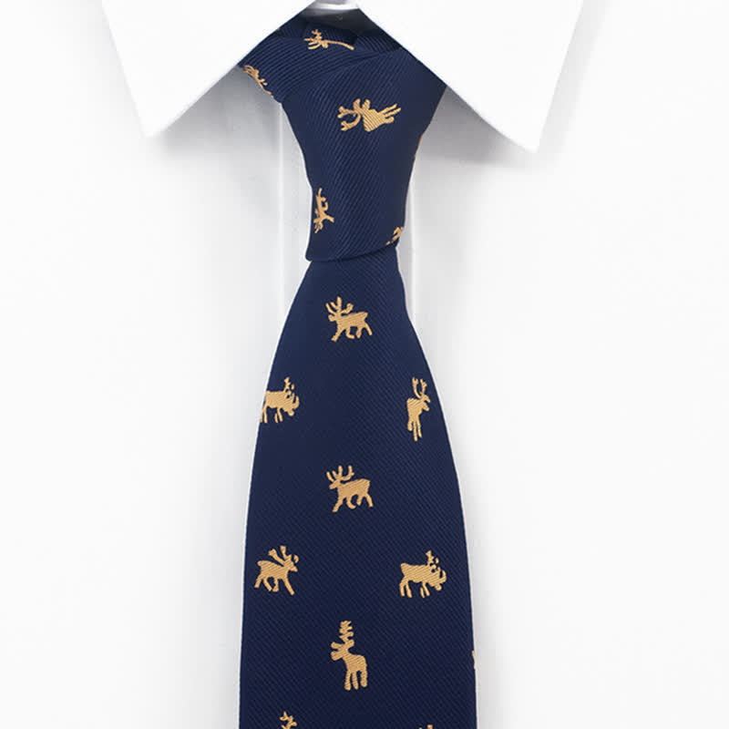 Cravatta da uomo blu notte vintage Elk