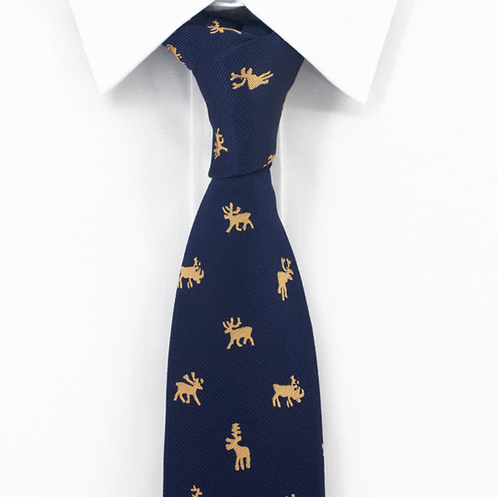 Cravatta da uomo blu notte vintage Elk - image 1