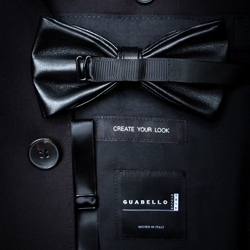 Papillon con piume reali viola e verdi con spilla da bavero - image 4