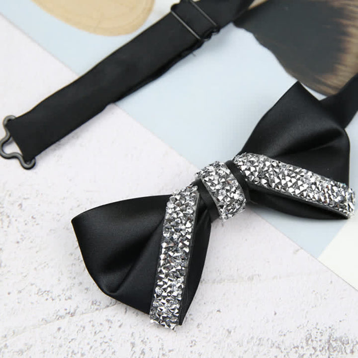 Papillon da sposa con strass scintillanti da uomo