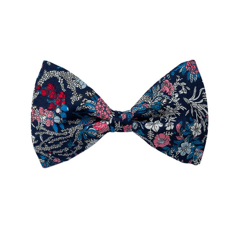 Papillon da uomo con motivo floreale grafico per matrimonio