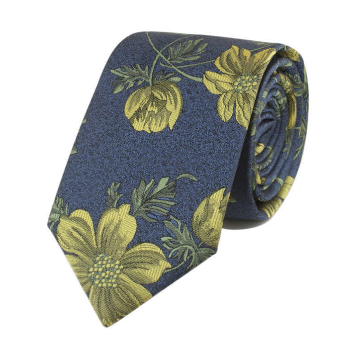 Cravatta da uomo con fiore e gambo