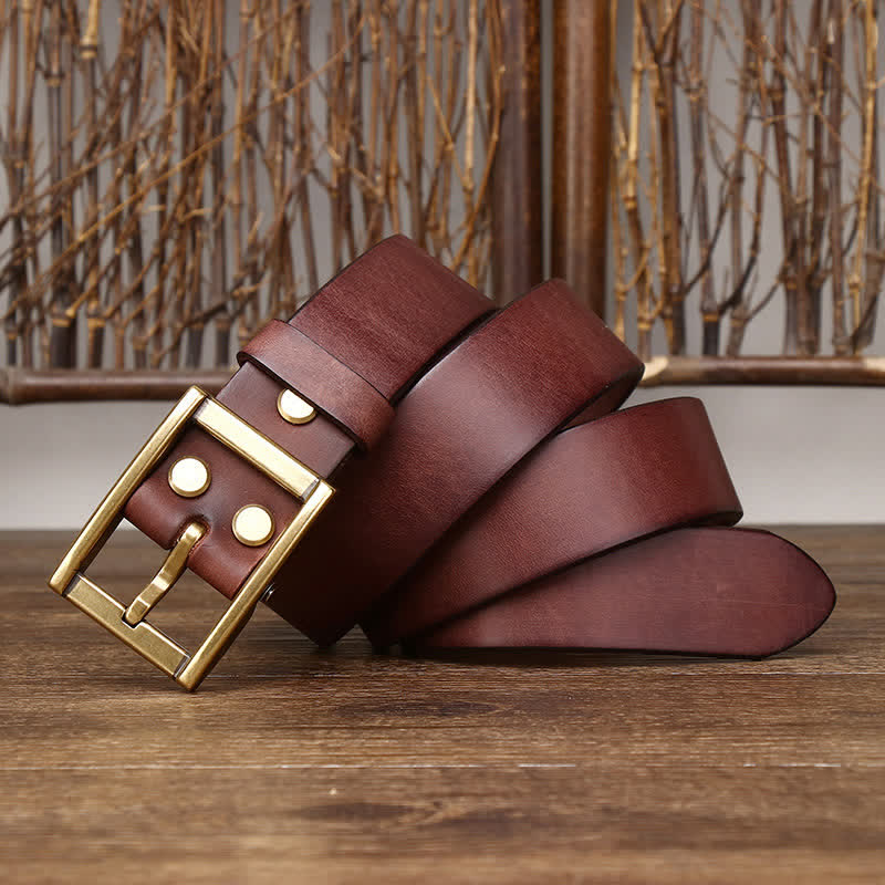 Cintura in pelle da uomo con borchie Tough Guy
