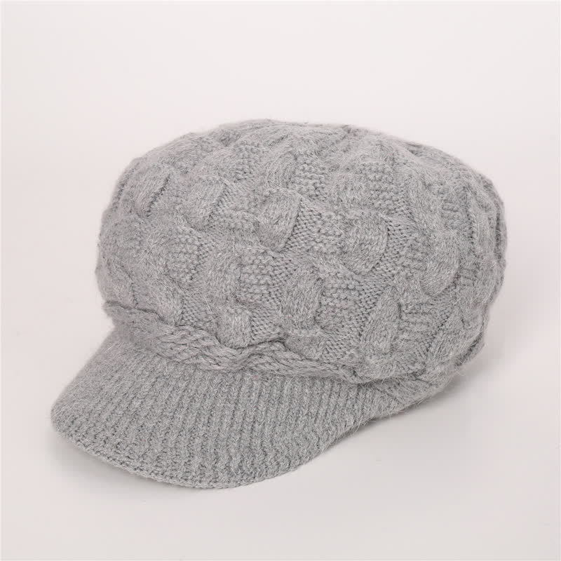 Cappello con visiera e fodera soffice e soffice da donna