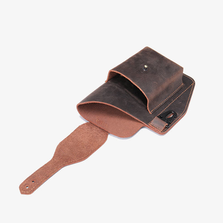 Borsa a tracolla in pelle Crazy Horse minimalista per telefono - image 7
