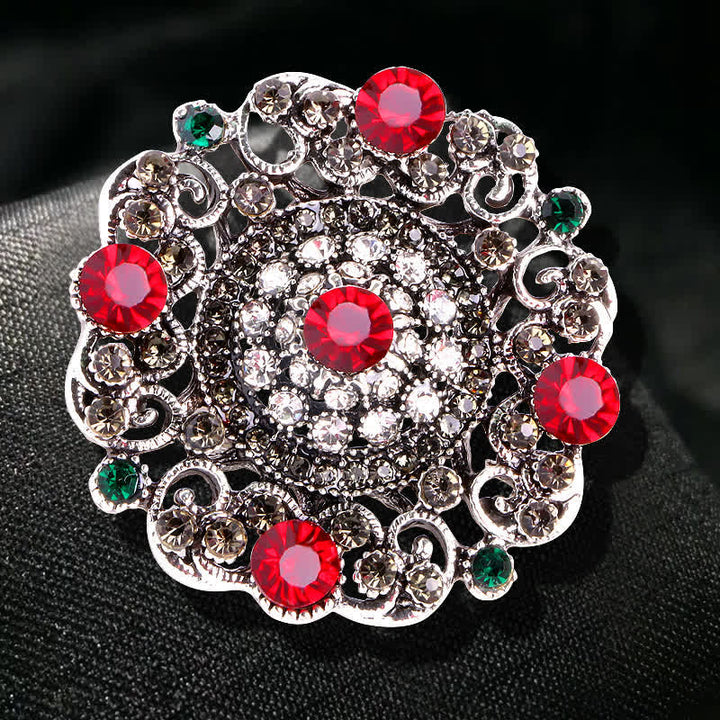 Spilla da donna con fiore cavo in stile barocco
