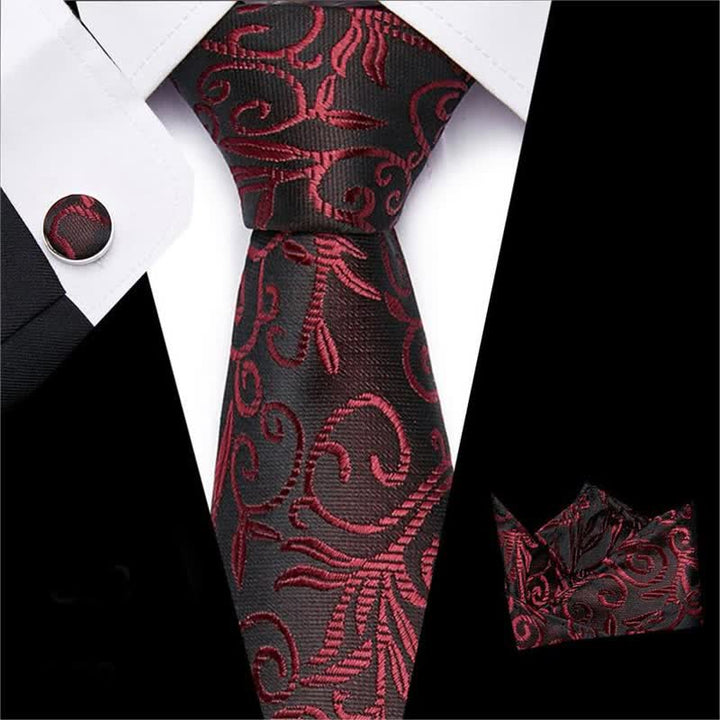 Set di 3 cravatte da uomo Twining Vine - Rosso - image 3