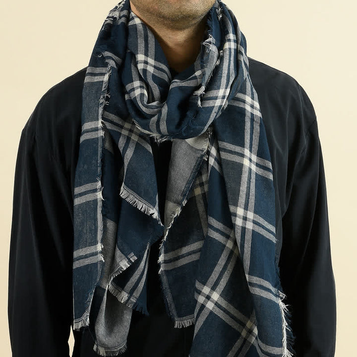 Sciarpa scozzese casual in stile britannico da uomo