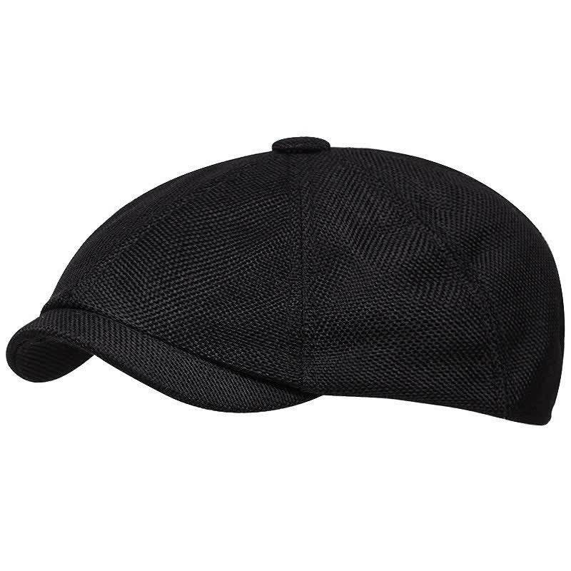Berretto ottagonale da giornalaio piatto per il tempo libero - Nero - Misura M (22"-22 7/8") - image 1