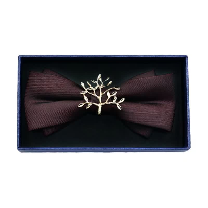 Papillon da uomo in metallo opaco con strass