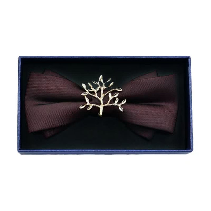 Papillon da uomo in metallo opaco con strass