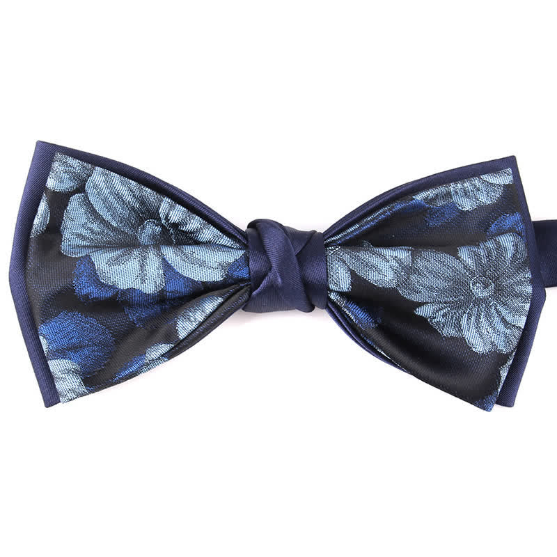 Papillon elegante da uomo con motivo floreale botanico