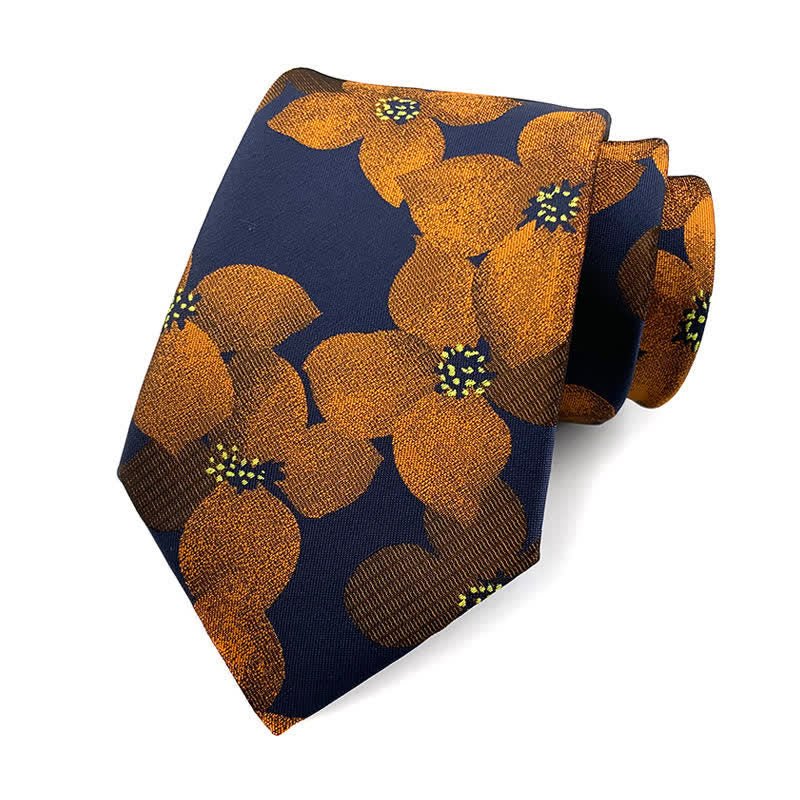 Cravatta elegante da uomo con motivo floreale a fiori grandi