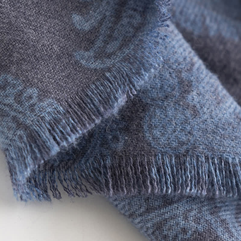 Sciarpa corta con nappe Paisley autunno inverno da donna
