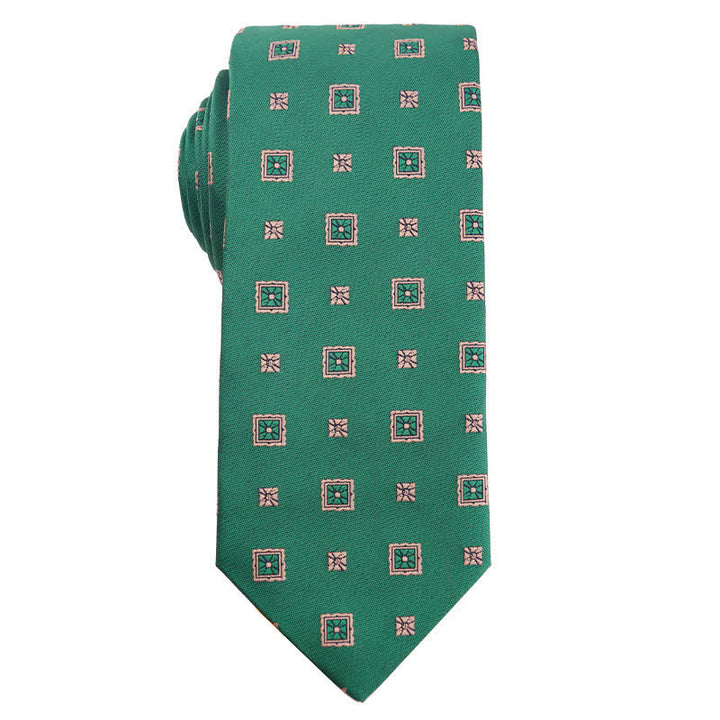 Cravatta da uomo serie verde e giallo fresco