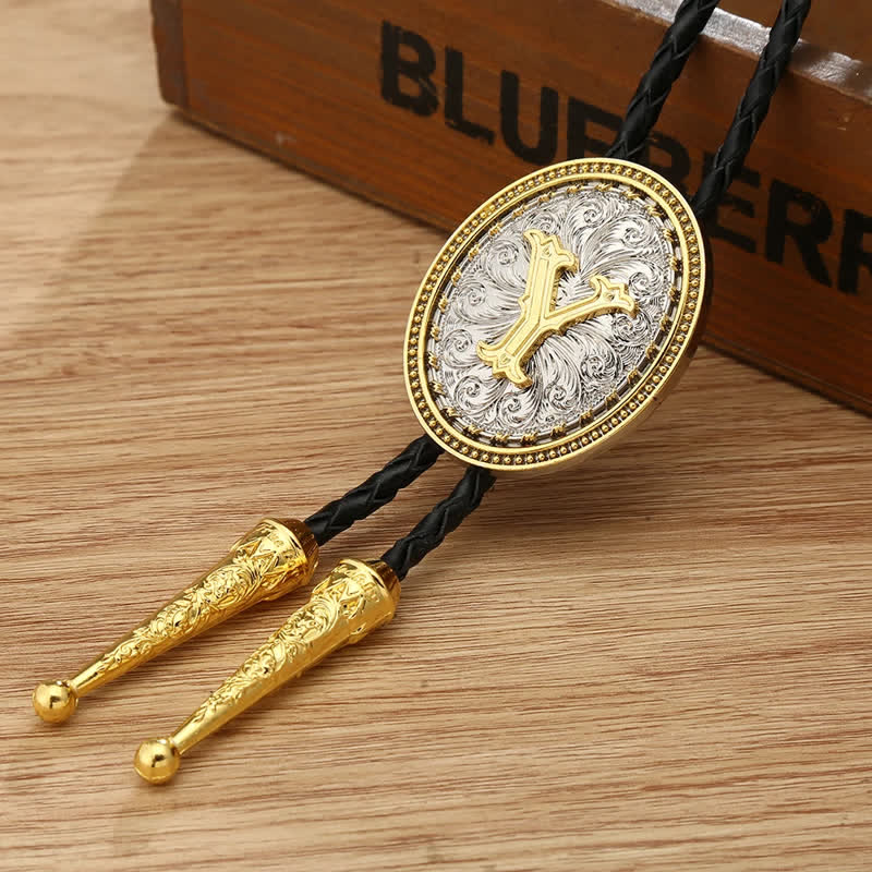Accessorio per camicia da cowboy occidentale, alfabeto dalla A alla Z, cravatta Bolo - Y - image 28