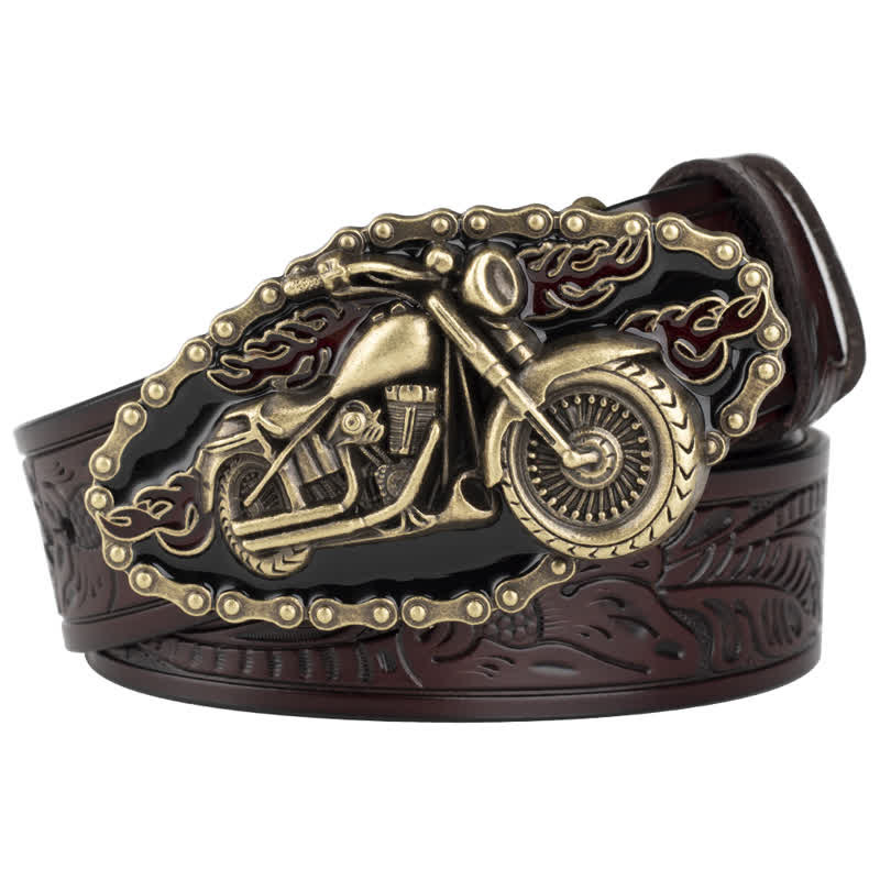 Cintura da motociclista in pelle punk rock da uomo