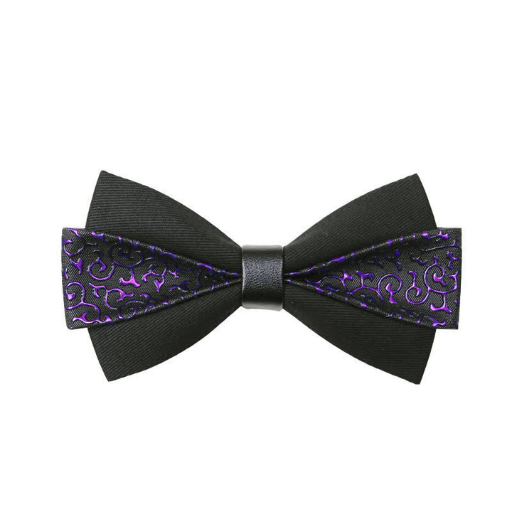 Papillon in pelle PU con fiamma da uomo - Viola - image 2