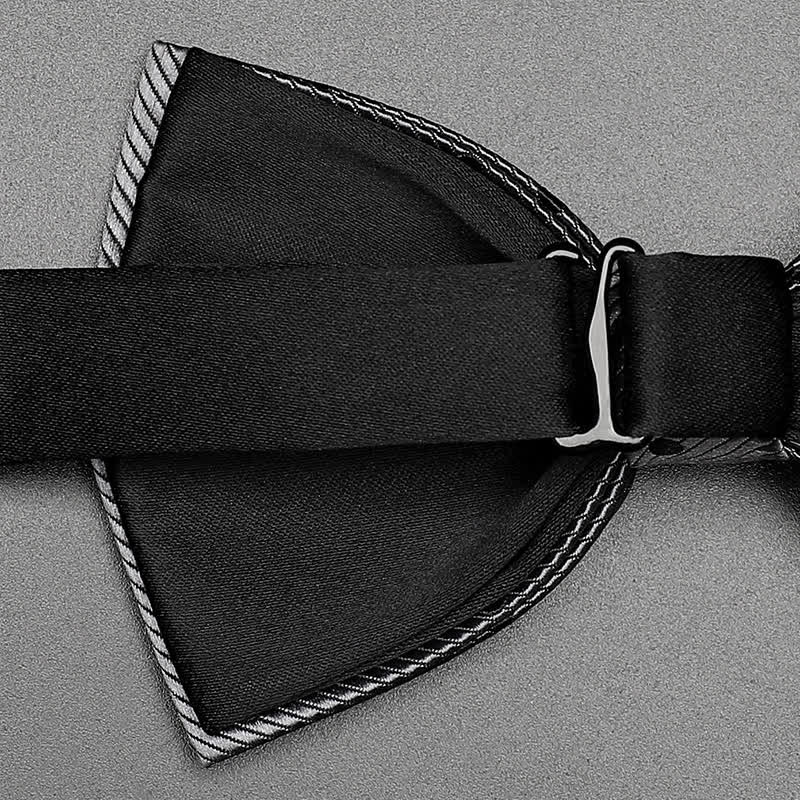 Papillon classico a pois grigi da uomo