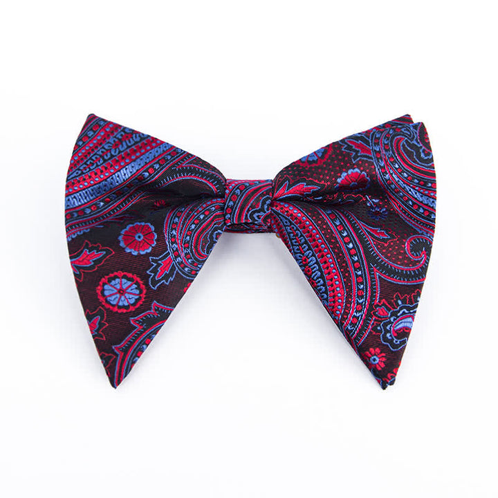 Papillon oversize a punta con motivo Paisley colorato da uomo