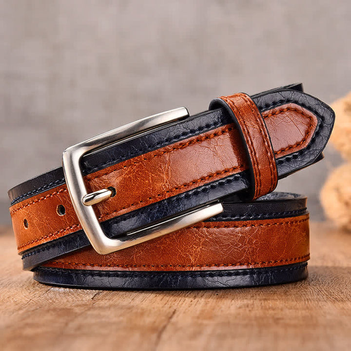 Cintura decorativa in pelle floreale retrò da uomo