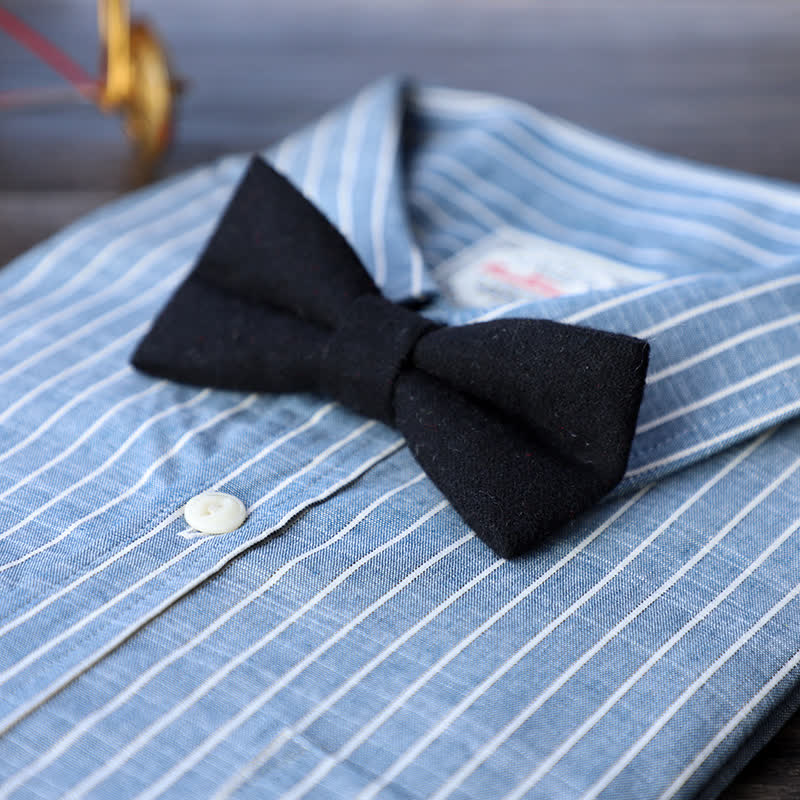Papillon semplice in misto lana tweed da uomo - #6 - image 8