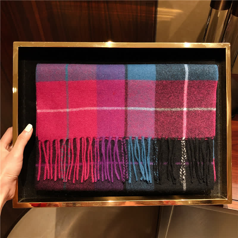 Sciarpa scozzese calda e grande in cashmere unisex di Edimburgo