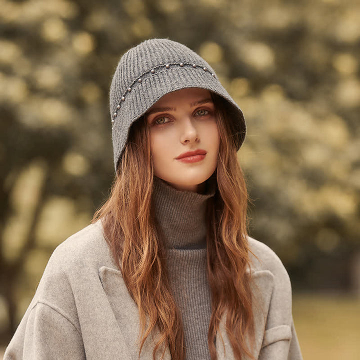 Cappello da pescatore con perle da vacanza per donna