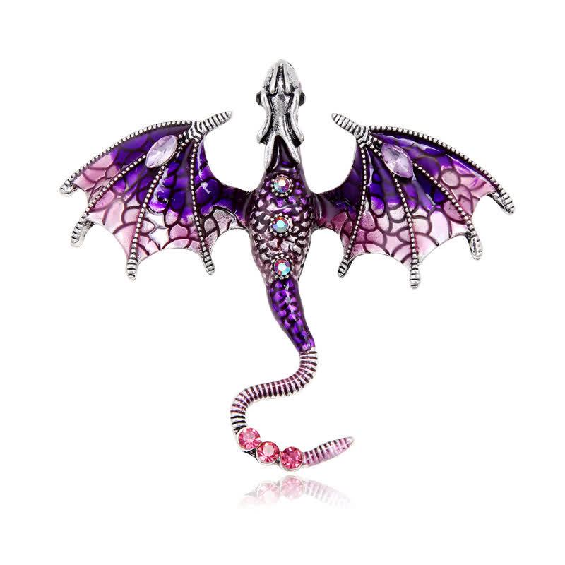 Spilla unisex a forma di drago volante Legand - Viola - image 0