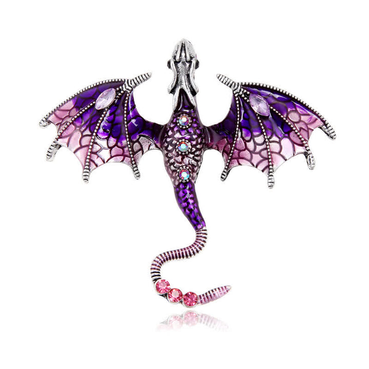 Spilla unisex a forma di drago volante Legand - Viola - image 0