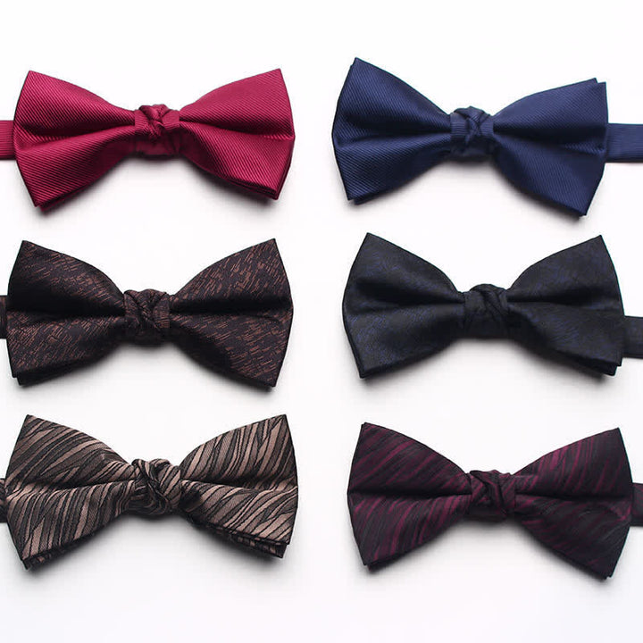 Papillon jacquard tinto in filo antico da uomo