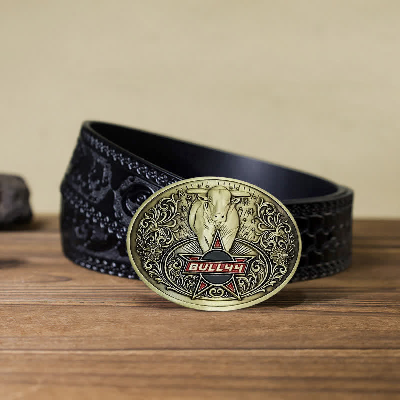 Cintura in pelle con fibbia porta birra creativa fai da te Raging Bull da uomo