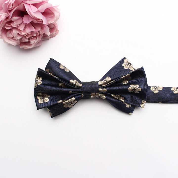 Papillon da uomo con motivo jacquard a fantasia