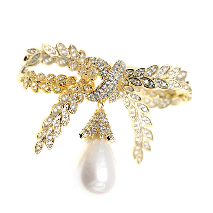 Spilla da donna con fiocco di grano barocco