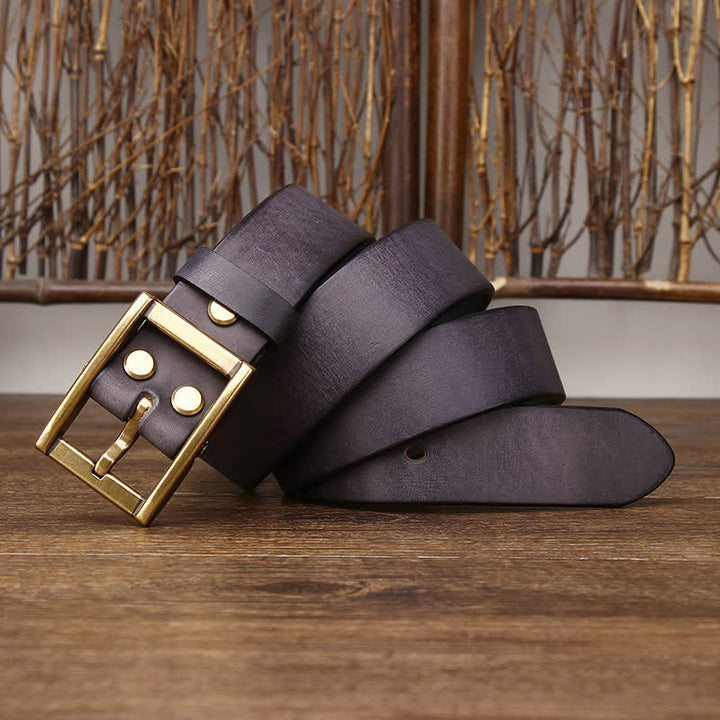 Cintura in pelle da uomo con borchie Tough Guy