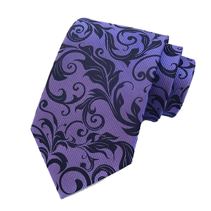 Set di 2 cravatte floreali con motivo a vortice vegetale da uomo - image 13