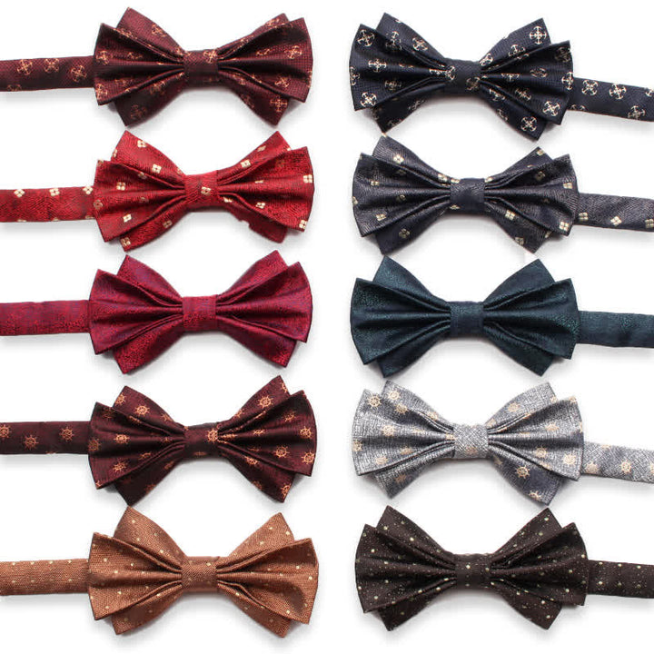 Papillon da uomo con motivo jacquard a fantasia