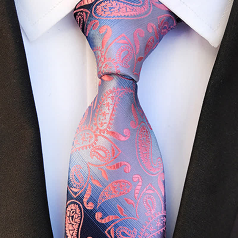 Cravatta da uomo con motivo Paisley a rampa sfumata fantasia