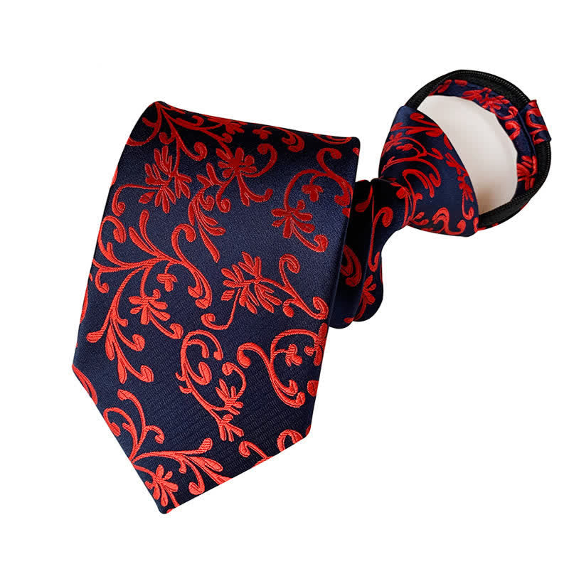 Cravatta floreale con cerniera Paisley retrò da uomo