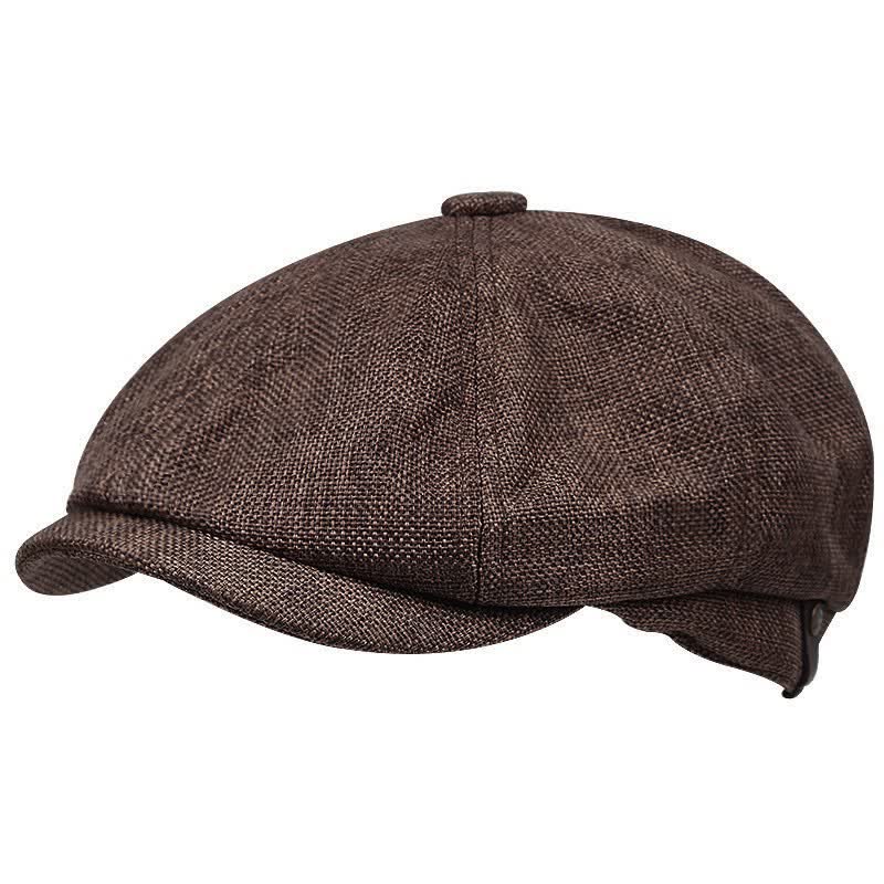 Berretto ottagonale da giornalaio britannico per il tempo libero - Caffè - Misura M (22"-22 7/8") - image 0