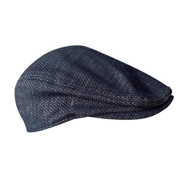 Berretto piatto in lino blu navy del pittore