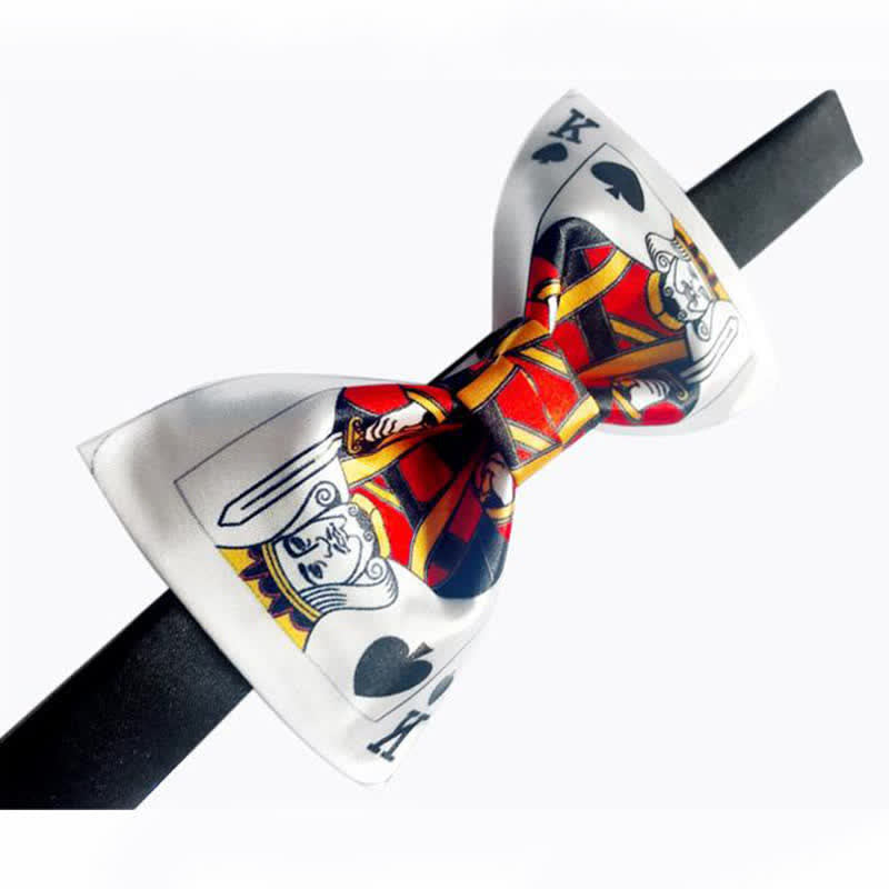 Papillon da uomo con cuore e picche da poker