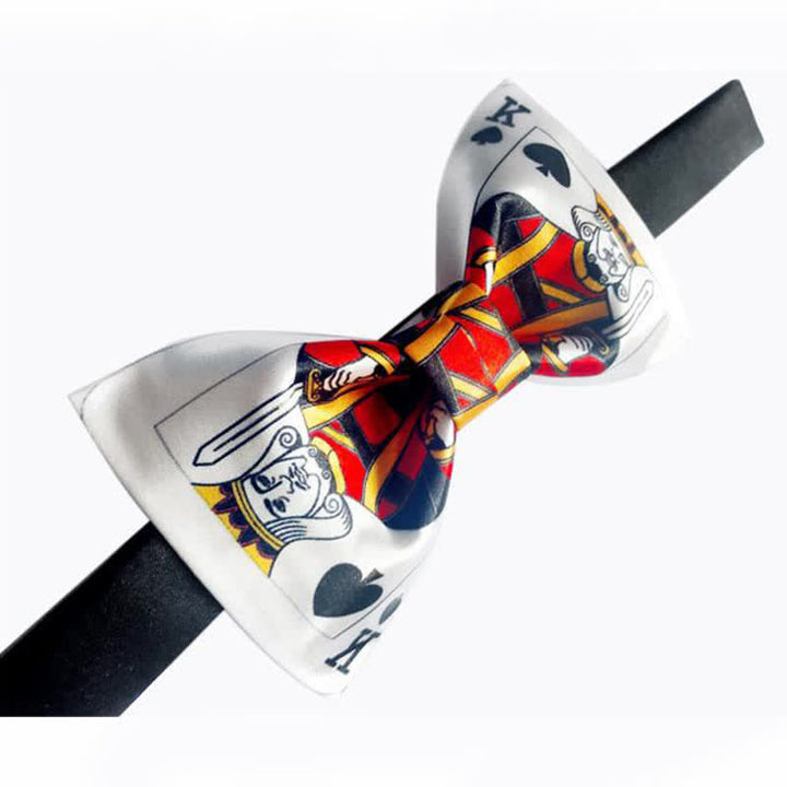 Papillon da uomo con cuore e picche da poker