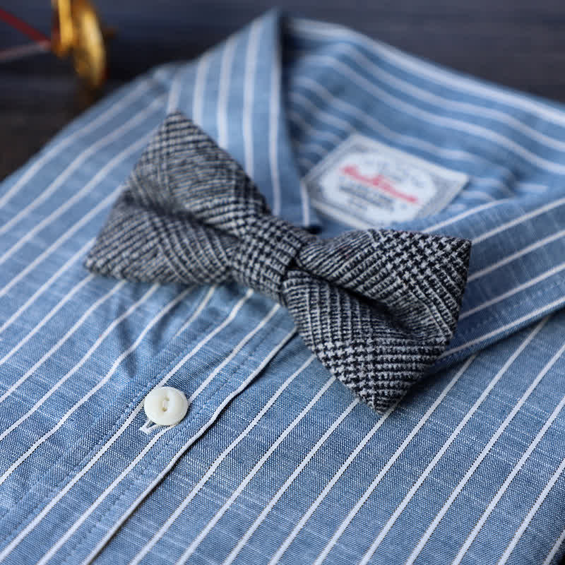 Papillon semplice in misto lana tweed da uomo