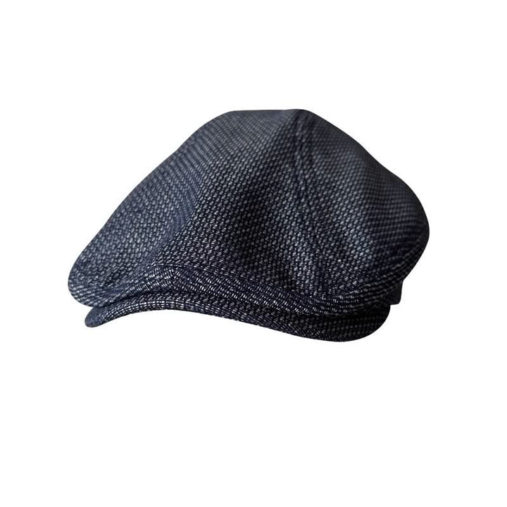 Berretto piatto in lino blu navy del pittore