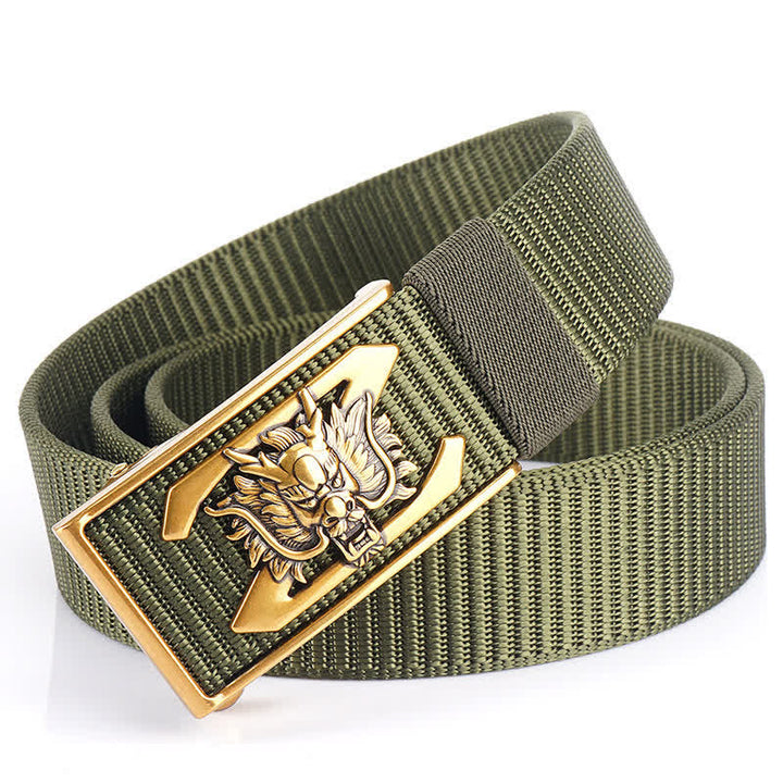 Cintura in nylon con lettera Z Mighty Dragon da uomo - Verde militare / Oro - 48" - image 8