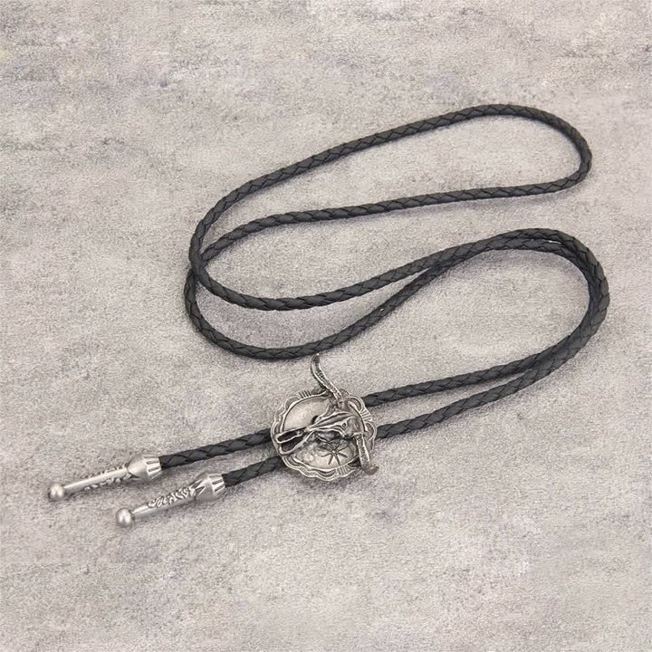Cravatta Bolo con testa di toro del rodeo del selvaggio Western