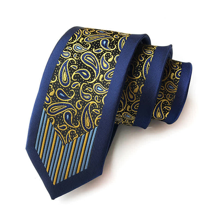 Cravatta a righe con motivo floreale Paisley Inspire da uomo Collision