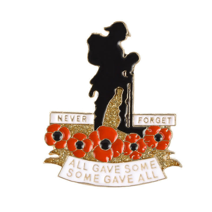 Spilla unisex commemorativa a forma di papavero, soldato britannico